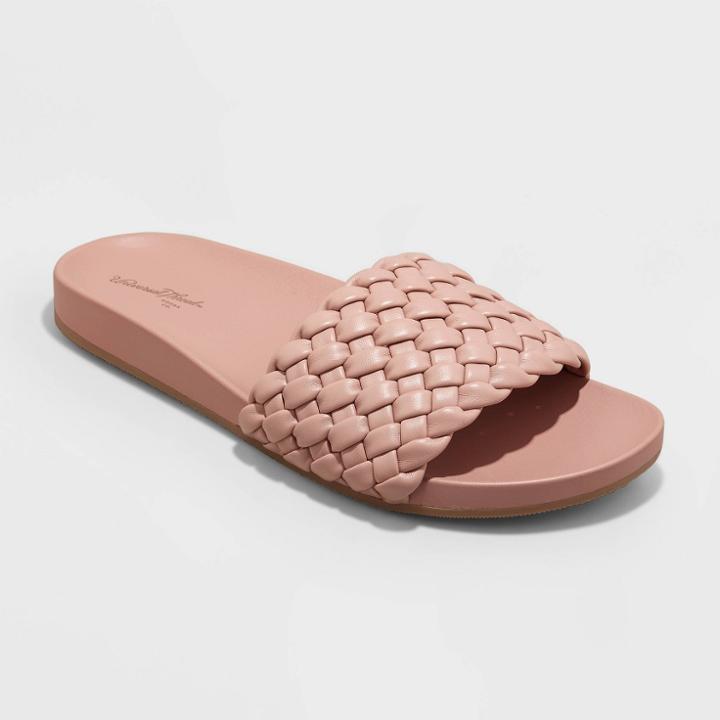 Women's Polly Woven Slide Sandals - Universal Thread Blush