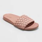 Women's Polly Woven Slide Sandals - Universal Thread Blush