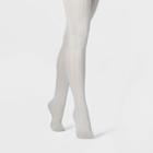 Women's Cable Fleece Lined Tights - A New Day Ivory