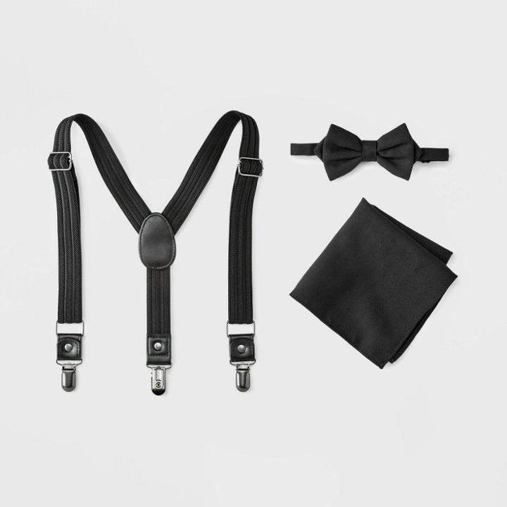 Boys' Suspender And Bowtie Set - Cat & Jack Black