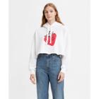 Levi's Women's Graphic Hoodie Cropped Sweatshirt - Strawberry White