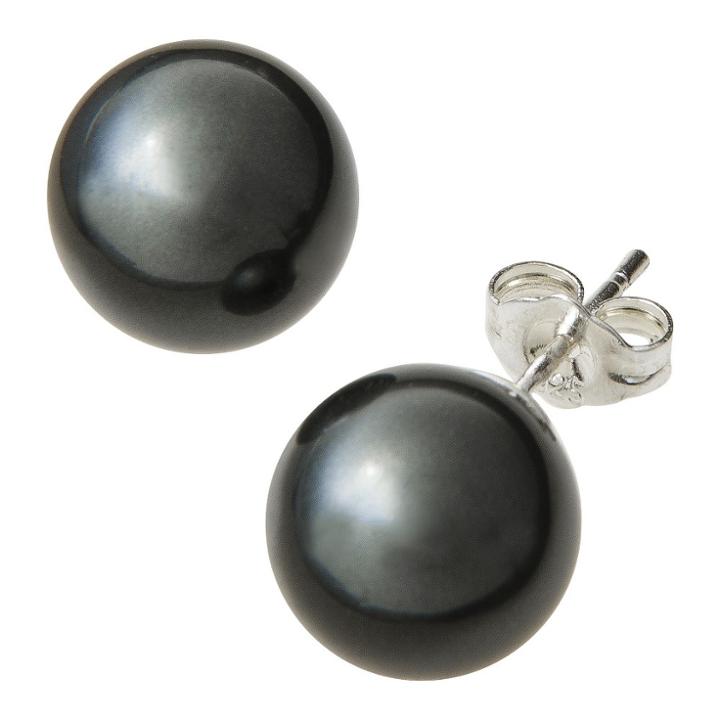Target Sterling Silver Genuine Shell Pearl Earrings - Black,