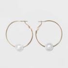 Pearl Hoop Earrings - A New Day Gold