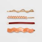 Enamel And Bead Mixed Bobby Hair Pins - A New Day Coral Orange