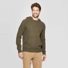 Men's Standard Fit Hooded Pullover Sweater - Goodfellow & Co Olive L, Size: