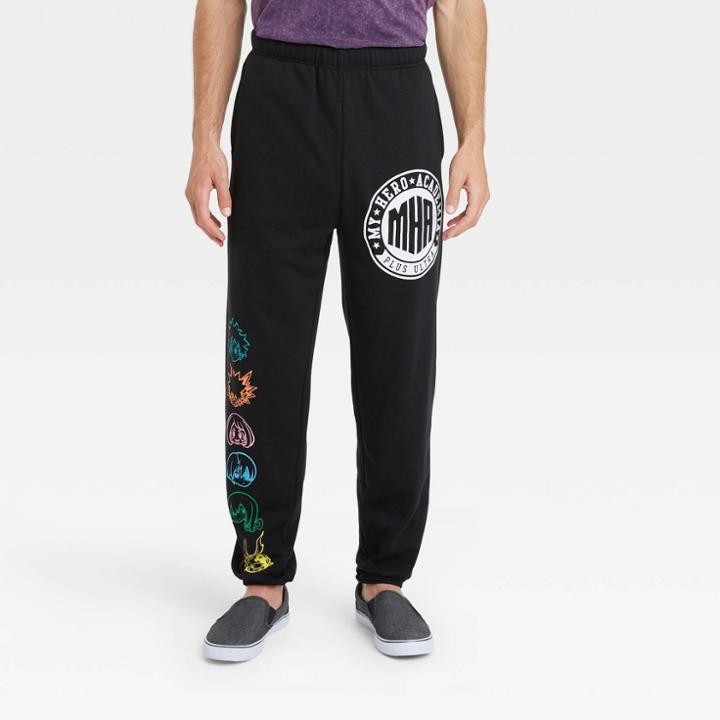 Men's My Hero Academia Taper Jogger Pants - Black