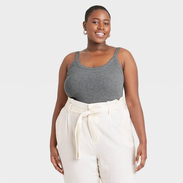 Women's Plus Size Cami - A New Day Gray