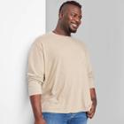 Adult Extended Size Relaxed Fit Long Sleeve Pocket T-shirt - Original Use Taupe