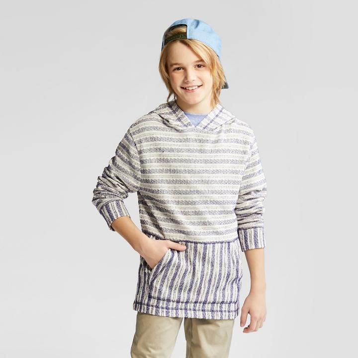 Boys' Striped Sweatshirt - Cat & Jack Blue/white