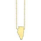 Los Angeles Footnotes State Pendant - Gold, Girl's, Illinois