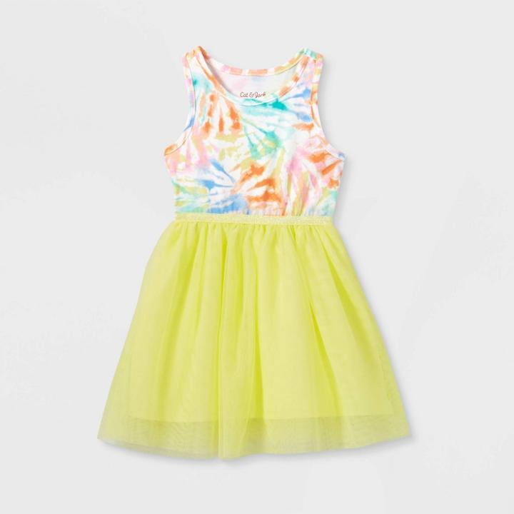 Toddler Girls' Tie-dye Tutu Dress - Cat & Jack Yellow