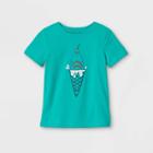 Toddler Boys' Shark Ice Cream Graphic Short Sleeve T-shirt - Cat & Jack Green