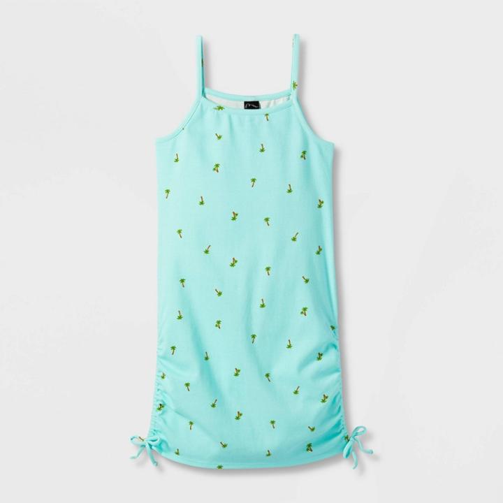 Girls' Side Cinch Tank Dress - Art Class Aqua