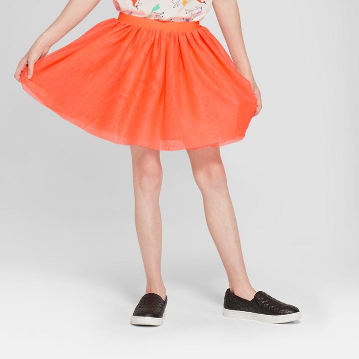 Girls' Tutu Skirt With Waist Band - Cat & Jack Orange