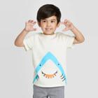 Toddler Boys' Shark Graphic T-shirt - Cat & Jack Cream 12m, Toddler Boy's, Beige