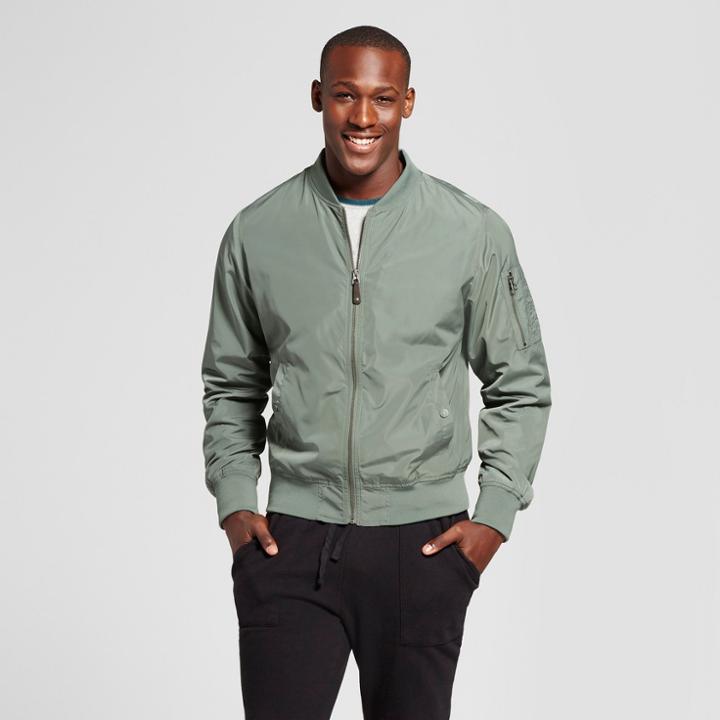 Men's Standard Fit Lightweight Bomber Jacket - Goodfellow & Co Green