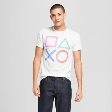 Men's Playstation Logo Short Sleeve T-shirt - White