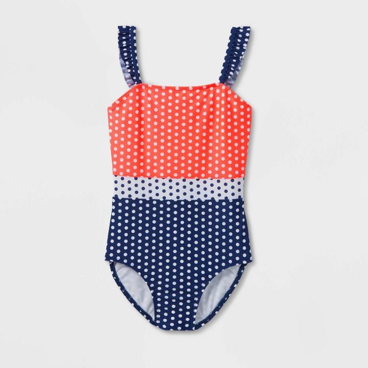 Girls' Polka Dots One Piece Swimsuit - Cat & Jack
