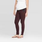 Maternity Side Panel Jeggings - Isabel Maternity By Ingrid & Isabel Burgundy 14, Women's, Red