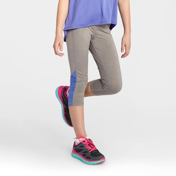 Girls' Ruched Performance Capri Leggings - C9 Champion Gray