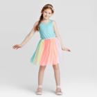 Girls' Tutu Rainbow Dress - Cat & Jack Aqua Xs, Girl's, Blue