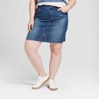 Women's Plus Size Denim Skirt - Universal Thread Dark Wash