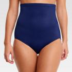 Dreamsuit By Miracle Brands Women's Slimming Control Ultra High Waist Bikini Bottom - Navy (blue)