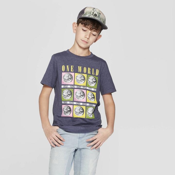Boys' Short Sleeve Graphic T-shirt - Art Class Gray