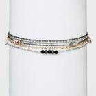 Target Multi Row Chain With Bead Choker Necklace,