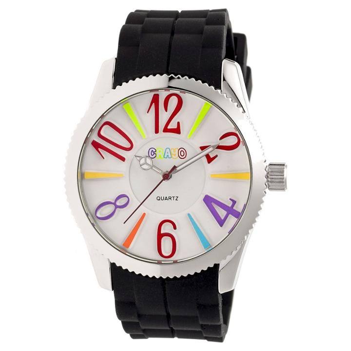 Women's Crayo Magnificent Silicone Strap Watch-yellow, Yellow