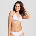 Women's Cruchet Triangle Bikini Top - Mossimo White Xs, White Hyacinth