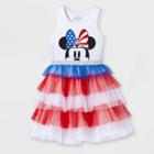 Girls' Disney Minnie Mouse Tutu Dress - White/red/blue