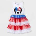 Girls' Disney Minnie Mouse Tutu Dress - White/red/blue