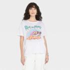 Warner Bros. Women's Rick And Morty Space Ship Short Sleeve Graphic T-shirt - White