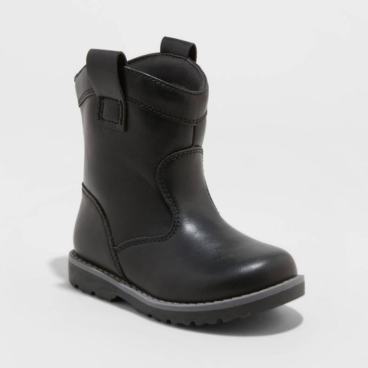 Toddler Boys' Hunter Slip-on Fashion Boots - Cat & Jack Black
