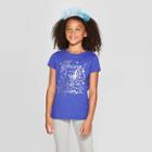 Petitegirls' Short Sleeve Shine Bright Like A Menorah Graphic T-shirt - Cat & Jack Blue M, Girl's, Size: