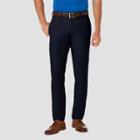 Haggar Men's Cool 18 Pro Slim Fit Flat Front Casual Pants - Navy 29x30,