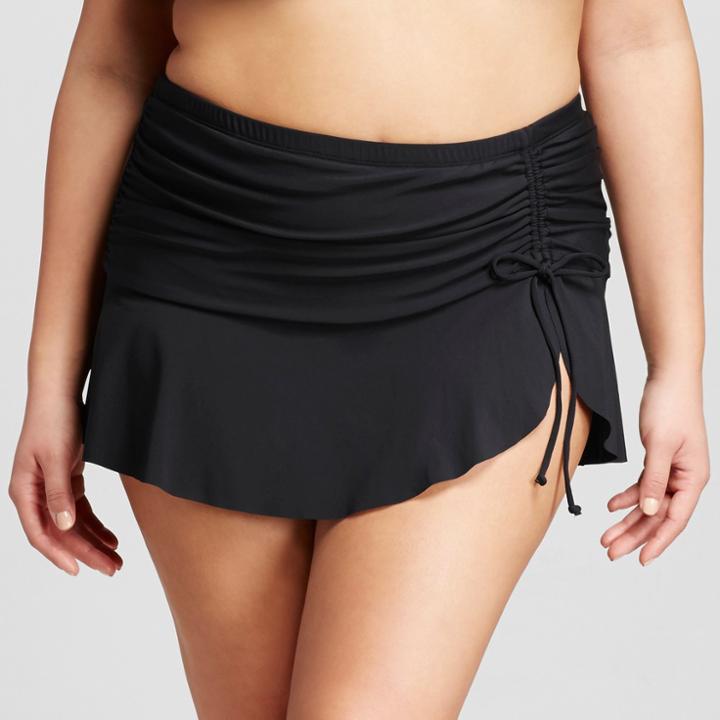 Sea Angel Women's Plus Size Skim Skirt - Black