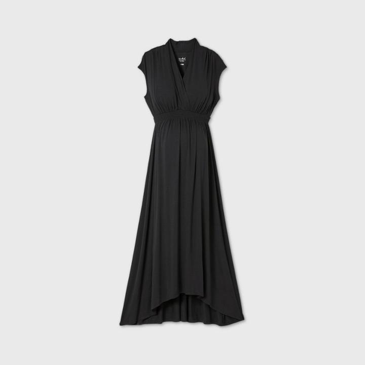 Sleeveless Smocked Maternity Dress - Isabel Maternity By Ingrid & Isabel Black