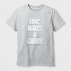 Shinsung Tongsang Men's Short Sleeve Love Makes A Family T-shirt - Heather Gray
