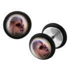 Star Wars Episode 7 Chewbacca Graphic Stainless Steel Screw Back Earrings, Adult Unisex