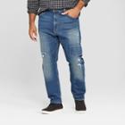 Target Men's Tall Taper Fit Medium Patched With Destruction Jeans - Goodfellow & Co Vintage Indigo