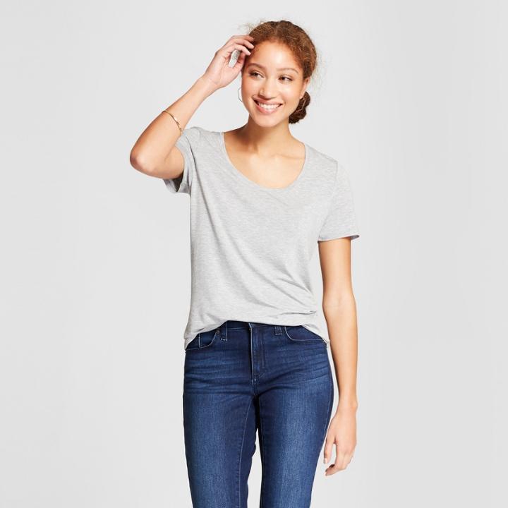 Women's Any Day Short Sleeve Scoop T-shirt- A New Day Gray Heather