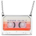 Women's Marvel Guardians Of The Galaxy Mix Tape Steel And Epoxy Pendant Necklace (16 + 2 Ext.),