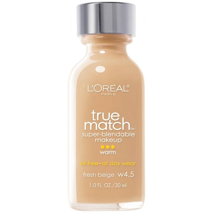 L'oreal Paris True Match Super-blendable Foundation Makeup With Spf 17 - W4.5 Fresh Beige