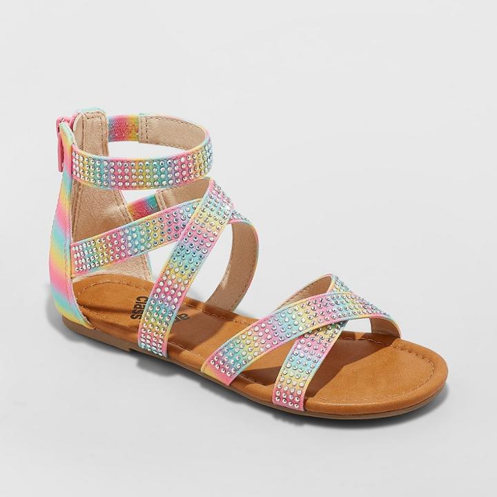 Girls' Janeane Embellished Gladiator Sandals - Art Class Pink