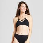 Women's Strappy Bralette Bikini Top - Black - D/dd Cup - Mossimo,