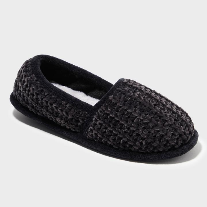 Dluxe By Dearfoams Women's Klarissa Chenille A-line Deluxe By Dearfoams - Black Xl(11), Size: