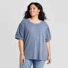 Women's Plus Size Short Sleeve T-shirt - Universal Thread Blue 1x, Women's,