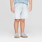 Toddler Boys' Raw Hem Jean Shorts - Cat & Jack Light Blue